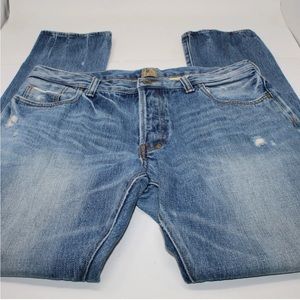 PRPS Donwan Harrell Japanese Selvedge Denim Mens 36 x 34 Button Fly Blue Jeans